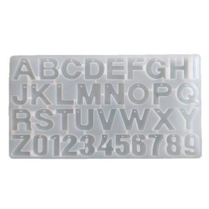 ABC Silicone Mould with Hole – Keychain Making Mould (14.5 x 7.5 Inches)