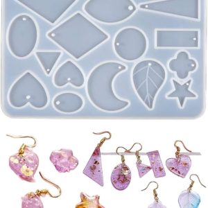 Resin Earring & Pendant Silicone Mould for Epoxy Resin Jewelry Making