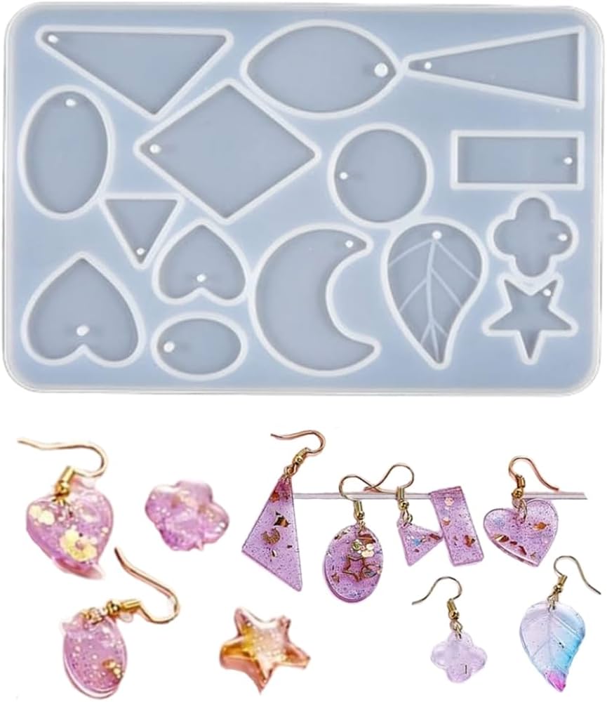 Resin Earring & Pendant Silicone Mould for Epoxy Resin Jewelry Making