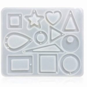 Silicone Pendant Mould 12 Designs with Hanging Hole