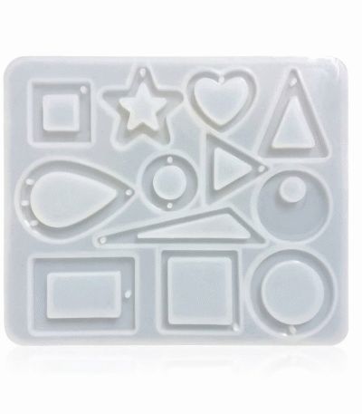Silicone Pendant Mould 12 Designs with Hanging Hole