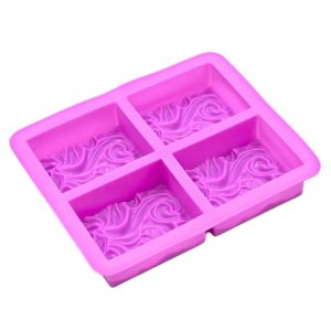 3D Silicone Soap Mould – 4 Cavities Decorative Soap Making Mold