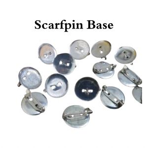 Metal Base Scarf Pin – Round Shape (Pack of 10 Pieces)