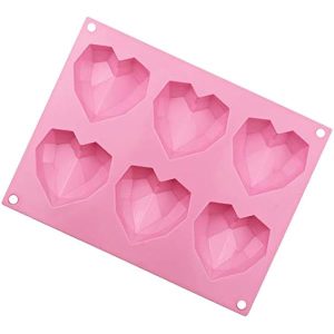 3D Heart Shape Silicone Mould – 6 Cavity for Soap, Chocolate & DIY Crafts
