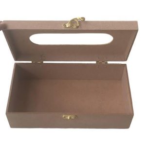 Top Opening MDF Tissue Box with Clip for DIY Crafting