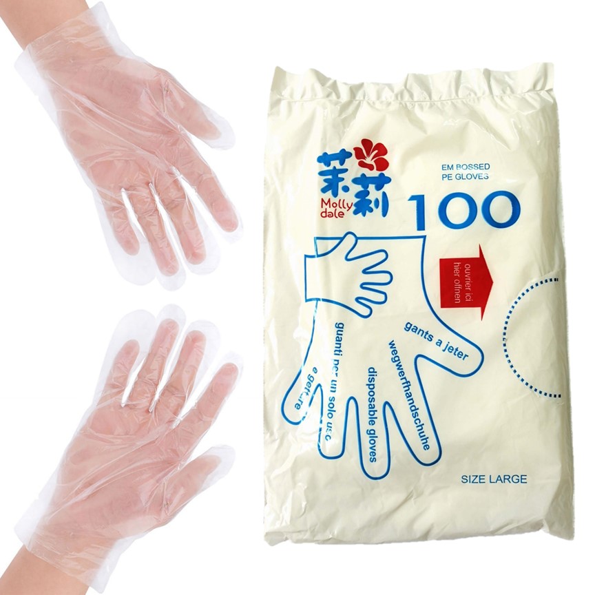 Disposable Plastic Gloves (100 Gloves Pack)
