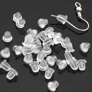 Rubber Earring Stud Backs (100 Pieces Pack)