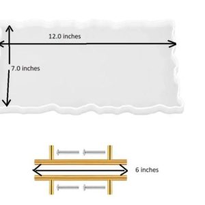 7 × 12 Inch Silicone Irregular Rectangular Tray Mould with 1 Pair of Handles