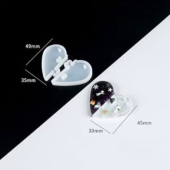 Broken Heart Shape Silicone Mould