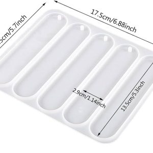 5 Cavity Bookmark Mould – Silicone Resin Bookmark Making Mold for DIY Craft & Epoxy Art