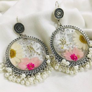 Crystal Clear Jhumka – Elegant Handmade Resin Jewellery with Premium Transparent Finish