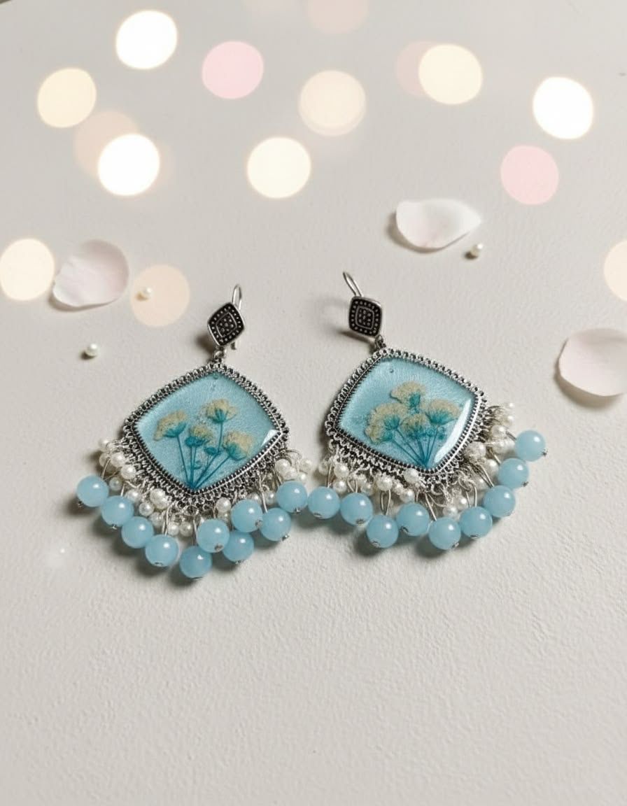 Beautiful Resin Jhumka – Handmade Custom Resin Jewellery