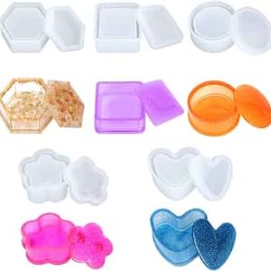 Mini Jewelry Box & Trinket Organizer Silicone Mold Set