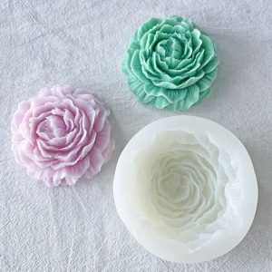 Peony Flower Silicone Candle Mold