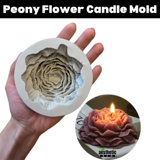 Peony Flower Silicone Candle Mold - Image 2