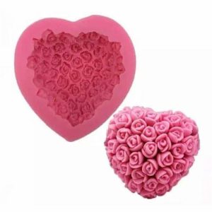 Heart Rose Silicone Mold