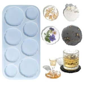 Irregular Round Silicone Resin Coaster Mould (2 Inch & 4 Inch)