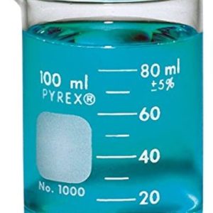 Glass Beaker 100ml – Borosilicate Pyrex Measuring Beaker with Spout