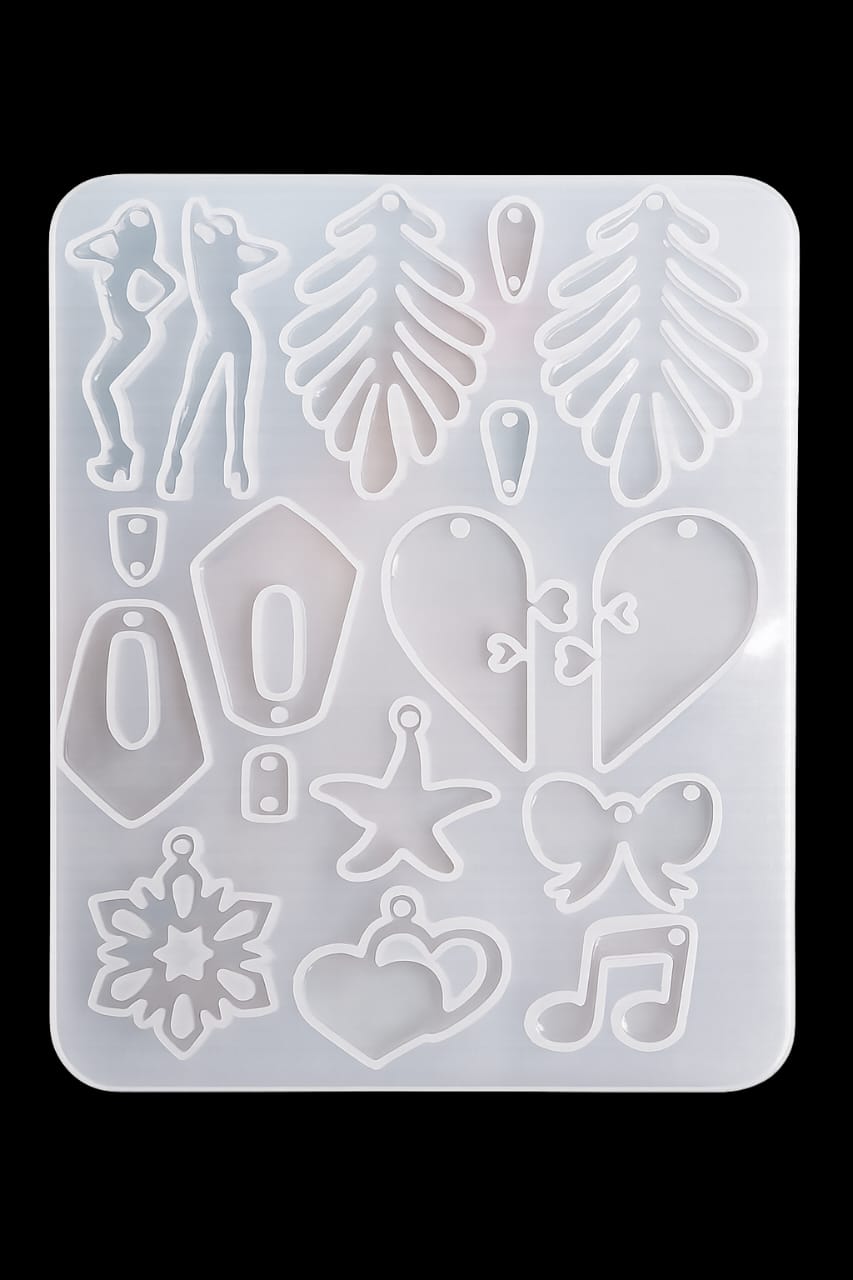 Multi-Design Silicone Resin Mold | Reusable Mold for Epoxy & UV Resin Crafts