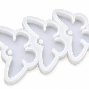 Triple Butterfly Silicone Resin Mold | 3-Cavity Butterfly Keychain & Pendant Mold