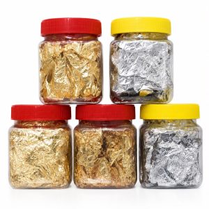Gold & Silver Foil Flakes for Resin Art | Metallic Leaf Flakes for DIY Crafts