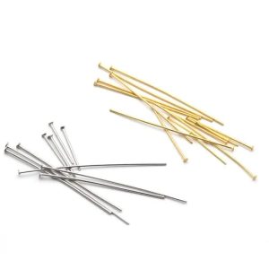 Head Nail Pins for Jewelry Making – 10g Pack (Gold & Silver)