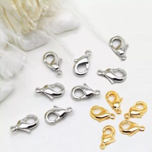 Lobster Clasps for Jewelry Making – 10 Pcs Pack (Gold & Silver)
