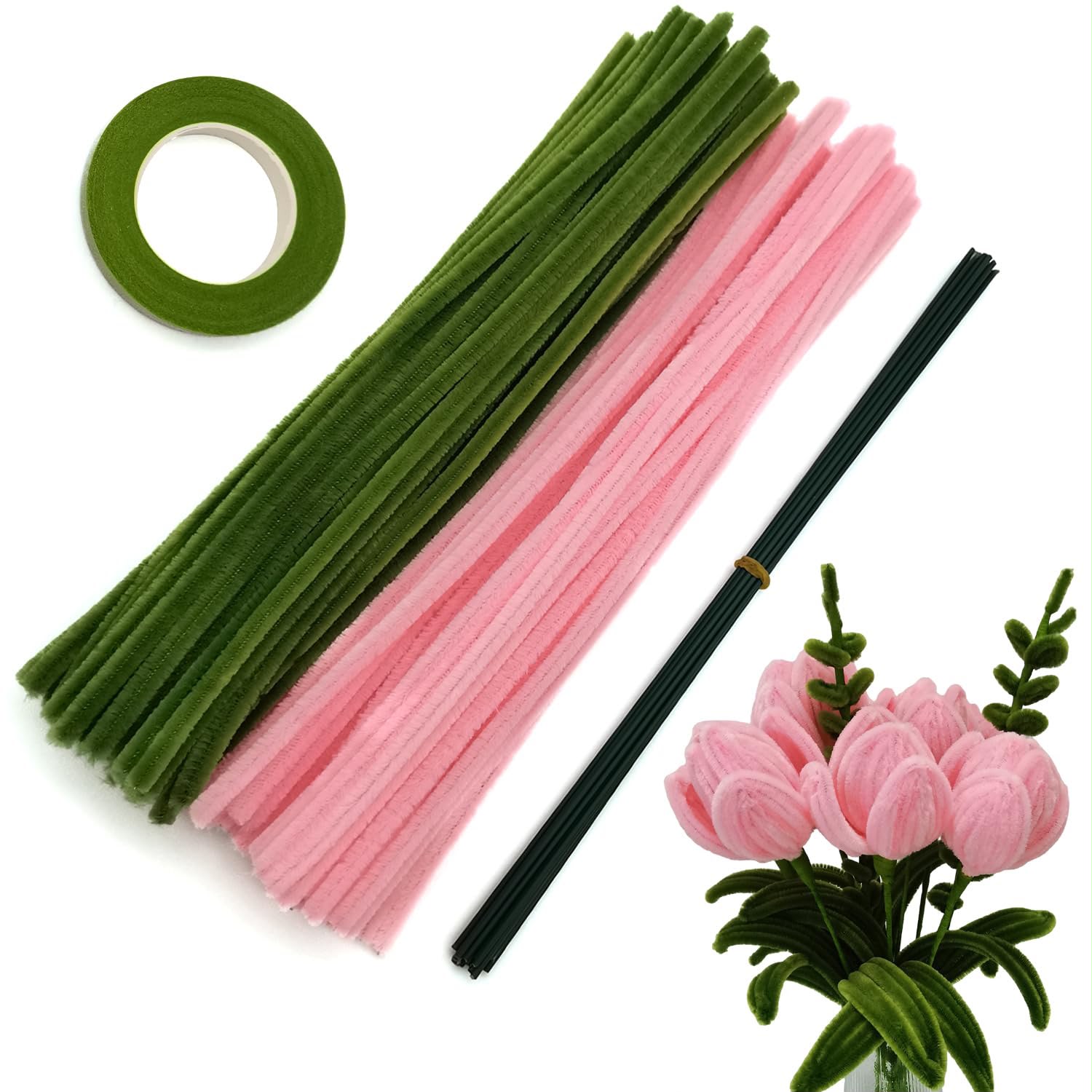 DIY Pipe Cleaner Flower Making Kit – Complete Craft Kit for Handmade Flowers