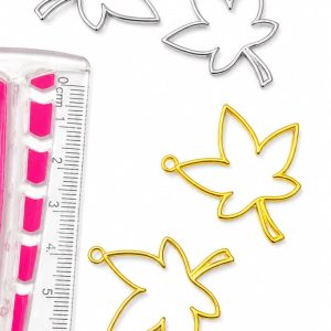 Leaf Open Bezel Charm (Gold & Silver) – Resin Jewelry Making
