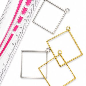 Square Open Bezel Frame Charm (Gold & Silver) – Resin Jewelry Making