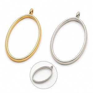Oval Pendant Bezels – Gold & Silver | Open Frame Resin Jewelry Making