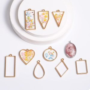 Assorted Metal Charms & Pendant Frames – 10 Different Designs | Gold & Silver