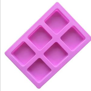 6-Cavity Rectangle Silicone Soap Mould – Handmade Soap Making