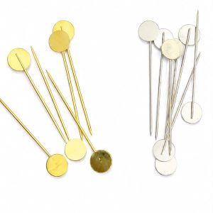 Resin Badge Pins – Gold & Silver | Personalized Craft Accessories