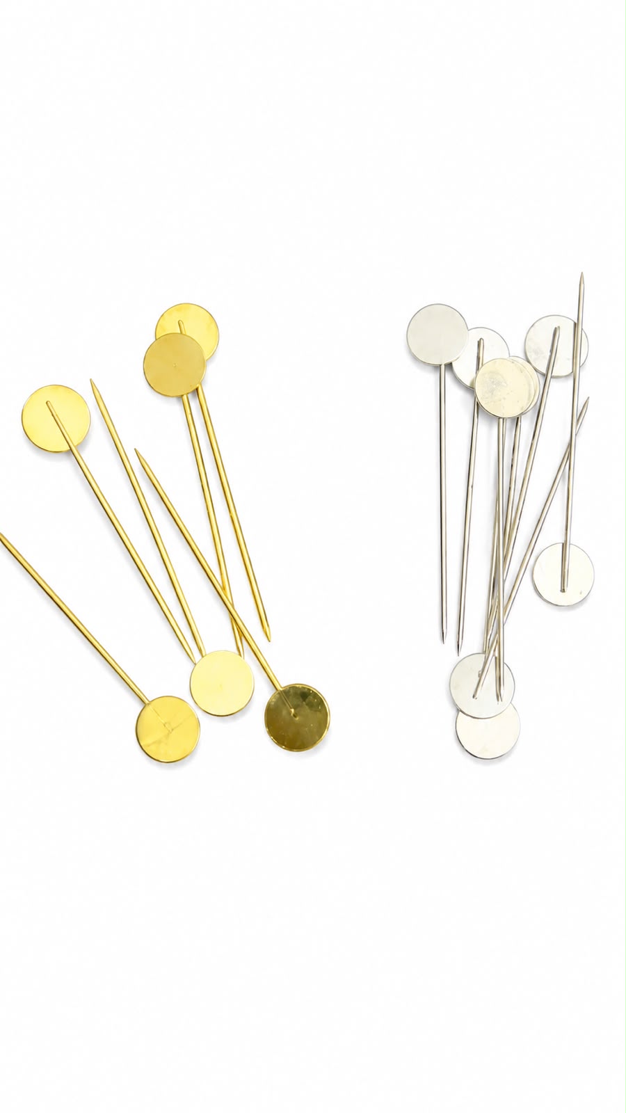 Resin Badge Pins – Gold & Silver | Personalized Craft Accessories