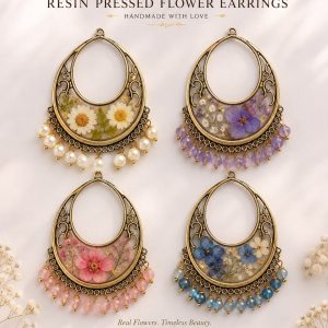 Decorative Earring Pendant Base – Filigree Metal Jewellery Findings