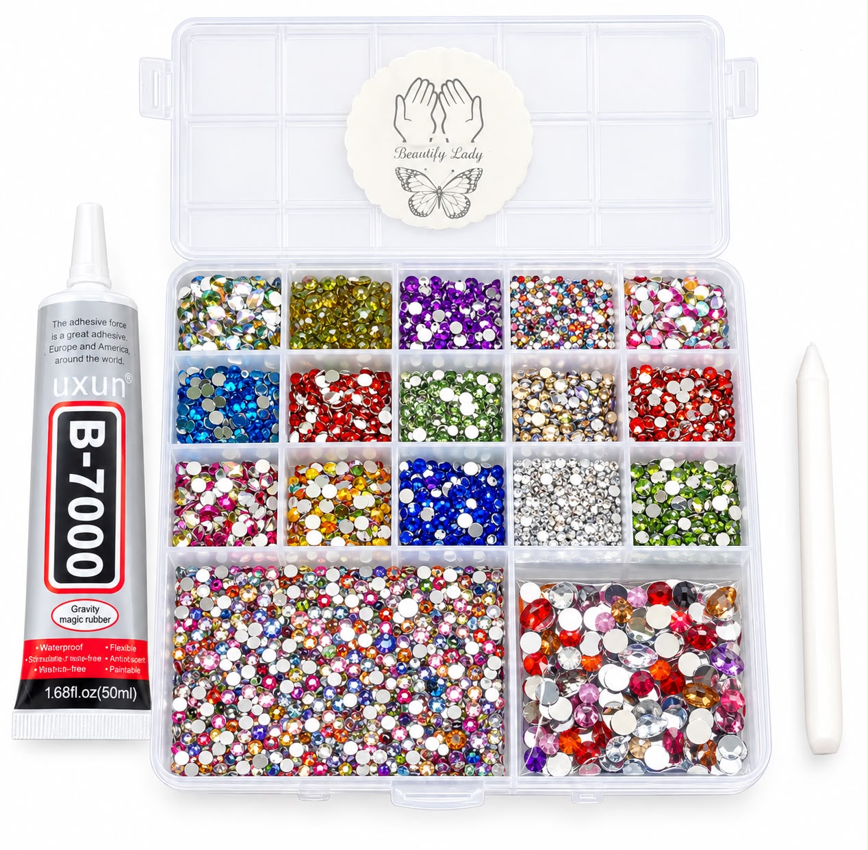 Bedazzling Kit – Colorful Embellishments with B-7000 Glue & Wax Stick