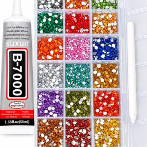 Bedazzling Kit – 18 Color Rhinestones with Wax Stick & Glue