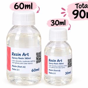 Epoxy Resin – 90ml Clear Resin & Hardener (2:1 Ratio)