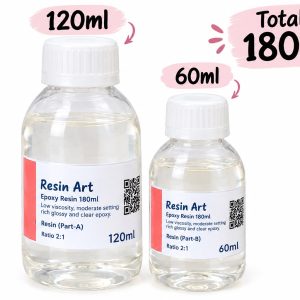 Epoxy Resin – 180ml Clear Resin & Hardener (2:1 Ratio)